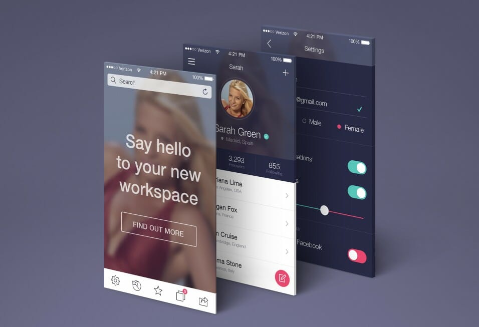App Screens MockUp